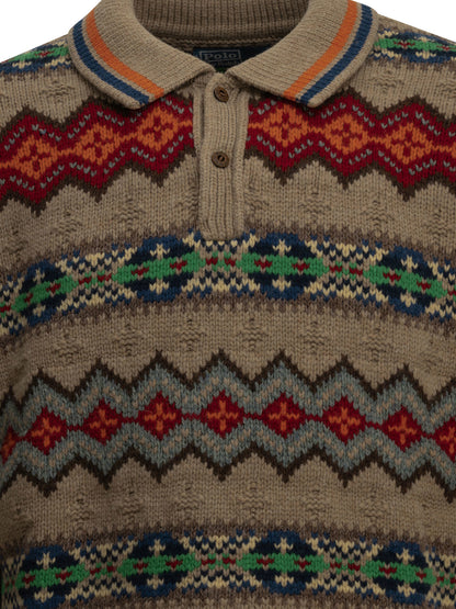 "Fair Isle" Polo Sweater Knitwear