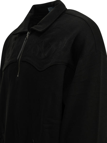 "MLB" Polo-Collar Sweatshirt Sweatshirts