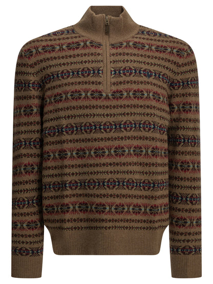 "Fair Isle" Half-Zip Sweater Knitwear