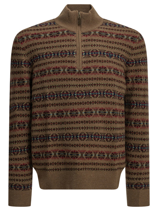 "Fair Isle" Half-Zip Sweater Knitwear