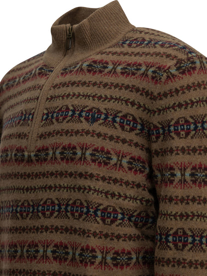 "Fair Isle" Half-Zip Sweater Knitwear