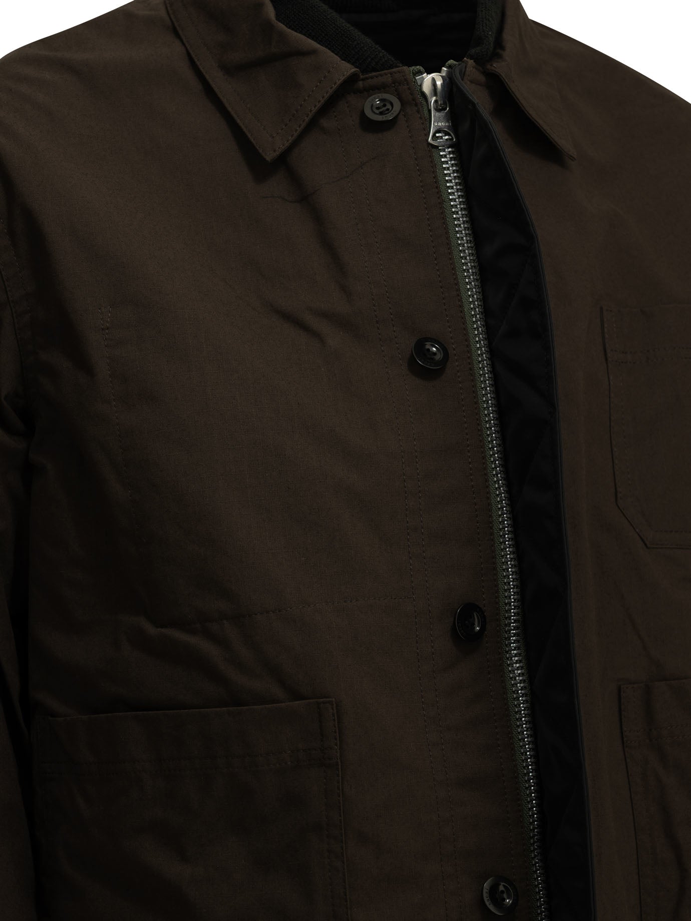 "Nylon Twill x Ripstop Reversible" Quilted Jacket Jackets and Coats