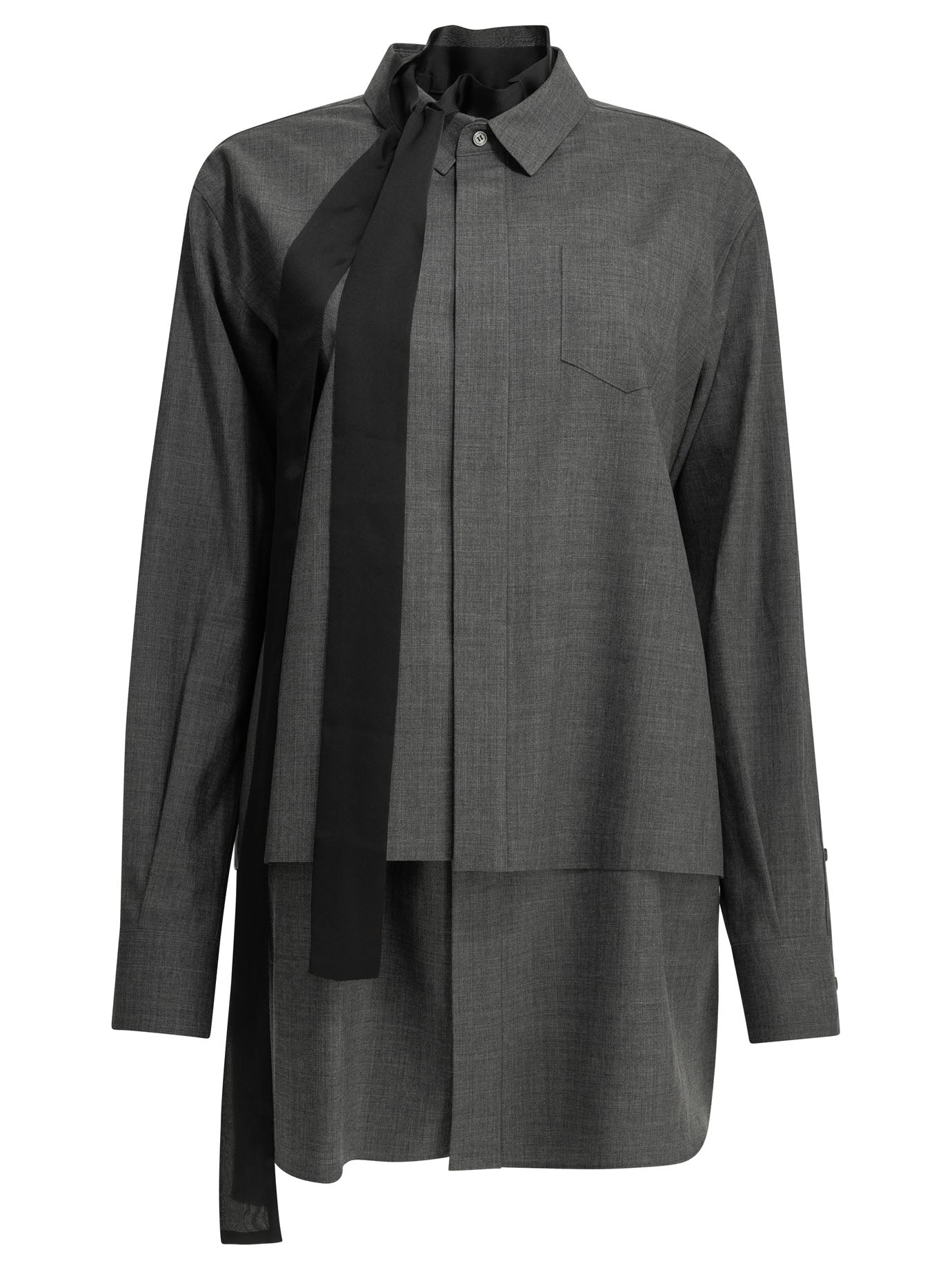 Short wool shirtdress Dresses