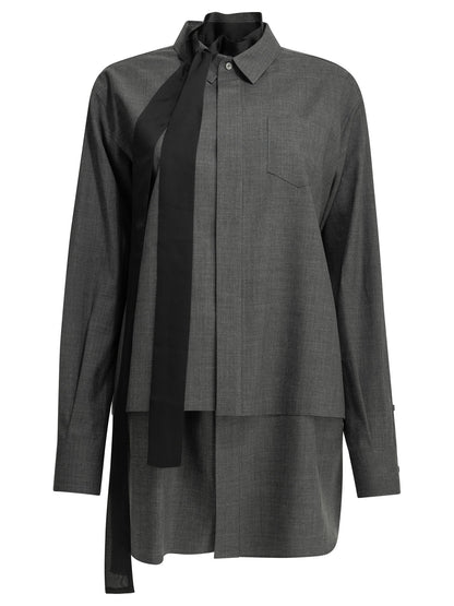 Short wool shirtdress Dresses