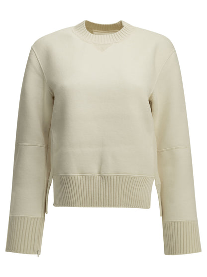 Crew-neck sweater made of a cotton-cashmere blend Knitwear