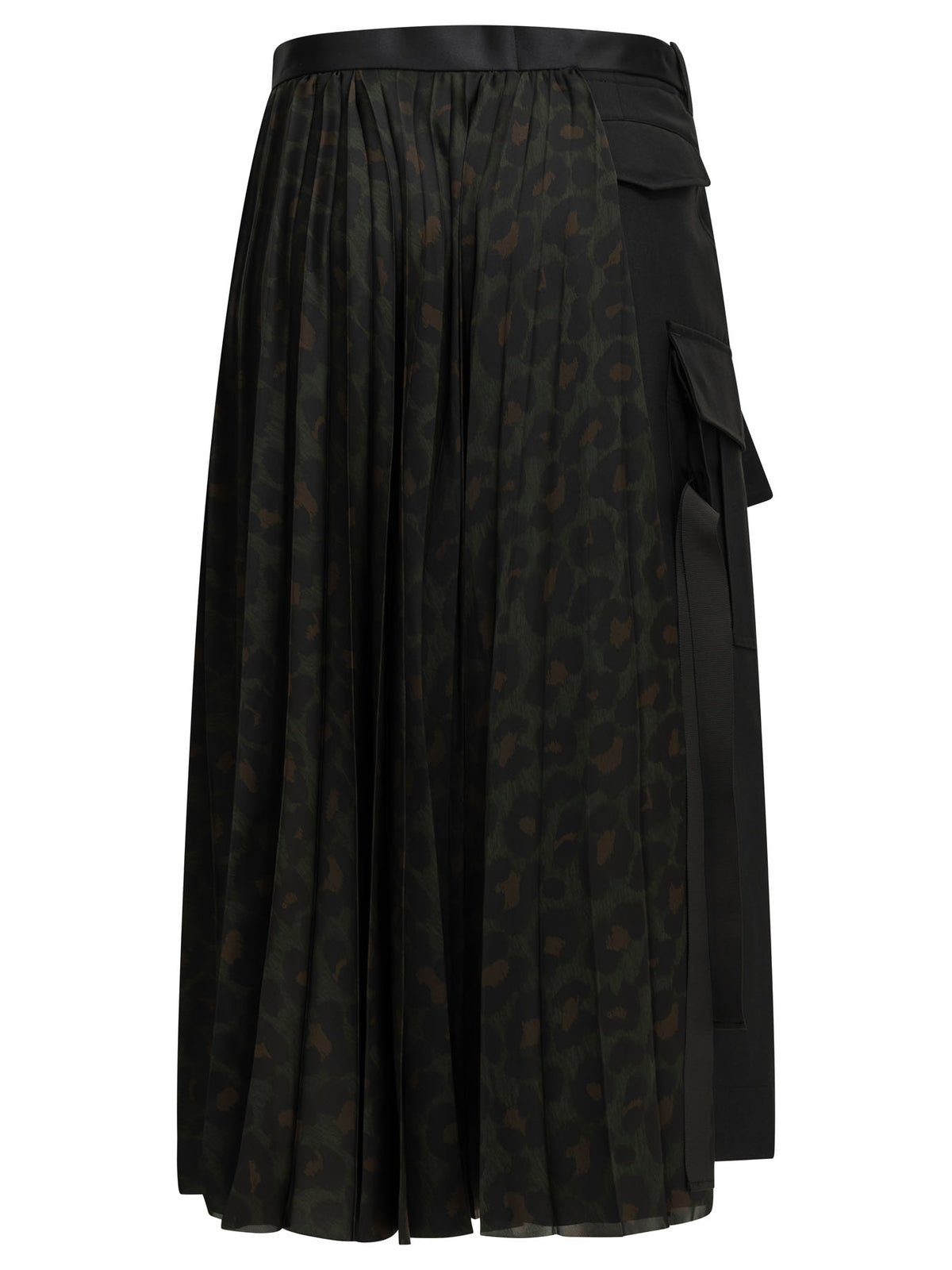 "Pleated Leopard" Midi Skirt Skirts