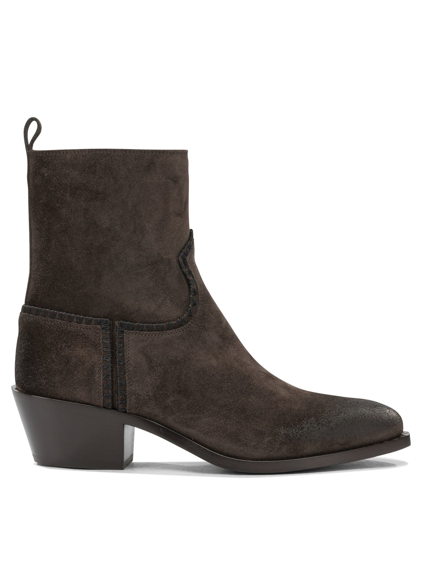 "Velour 45MM" Ankle Boots with Zipper Boots and Ankle Boots