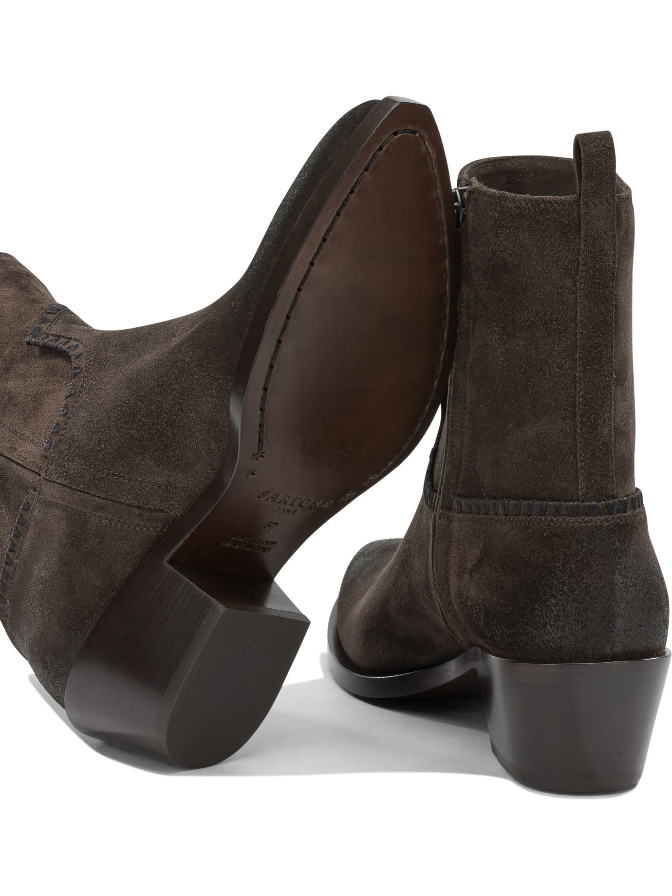 "Velour 45MM" Ankle Boots with Zipper Boots and Ankle Boots
