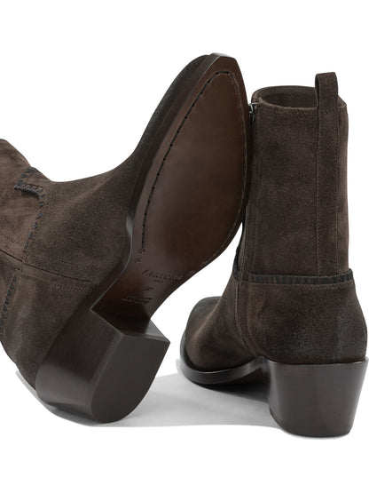 "Velour 45MM" Ankle Boots with Zipper Boots and Ankle Boots