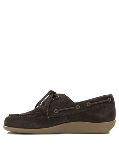 "Gary Jobson Suede" Lace-Up Loafers Loafers & Slippers