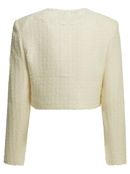 Bouclé blazer with lace details Jackets and Coats