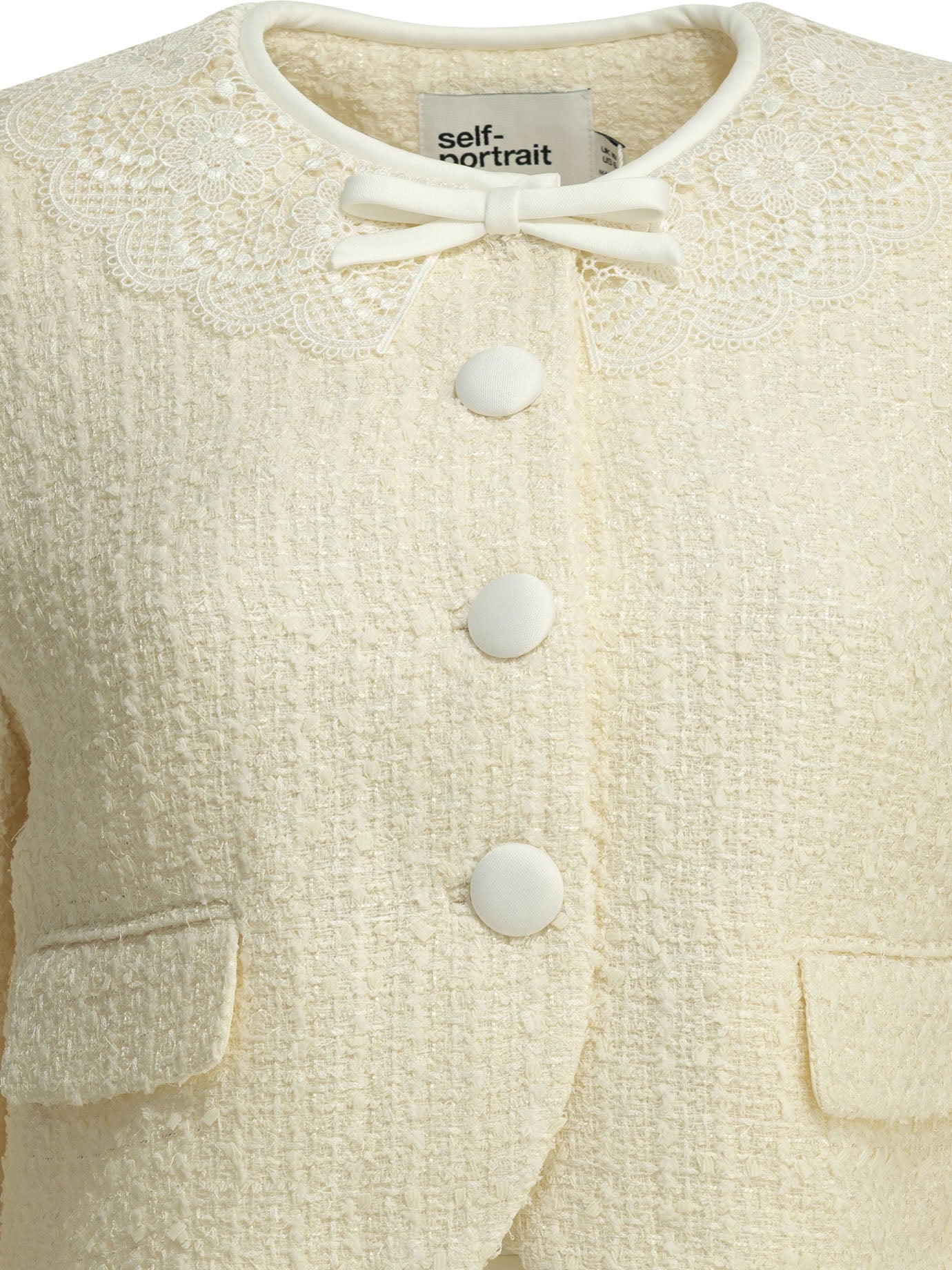 Bouclé blazer with lace details Jackets and Coats
