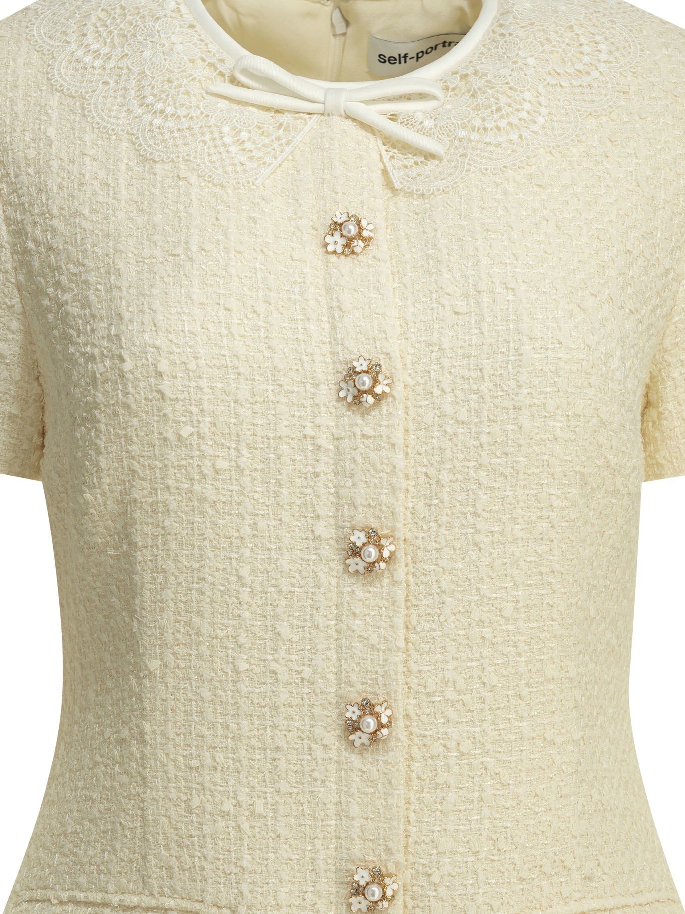 Short dress with lace details Dresses