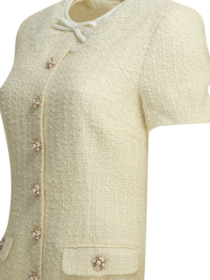 Short dress with lace details Dresses
