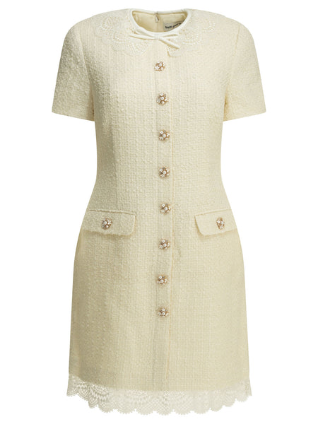 Short dress with lace details Dresses