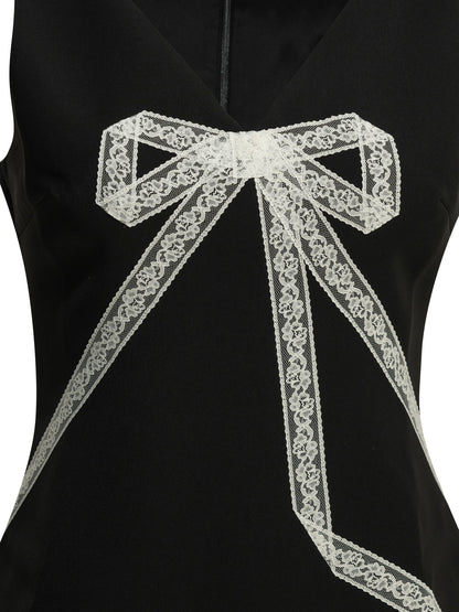Short sheath dress with bow Dresses