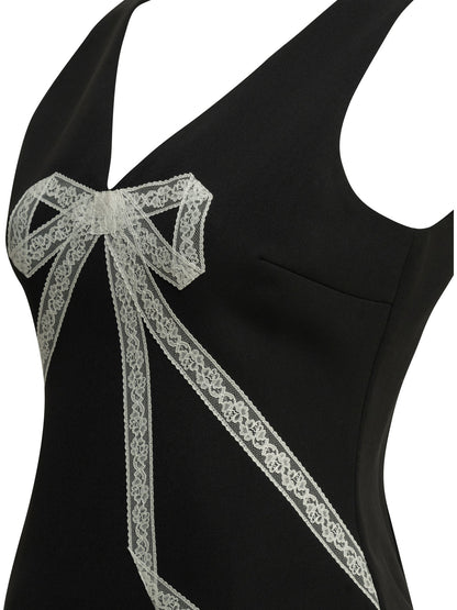 Short sheath dress with bow Dresses