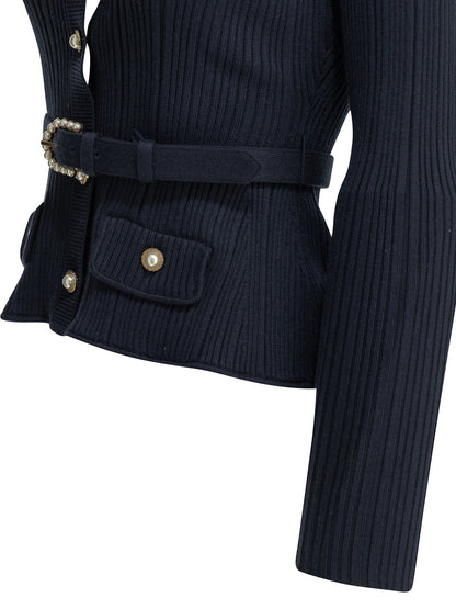 Woven knit cardigan Knitwear