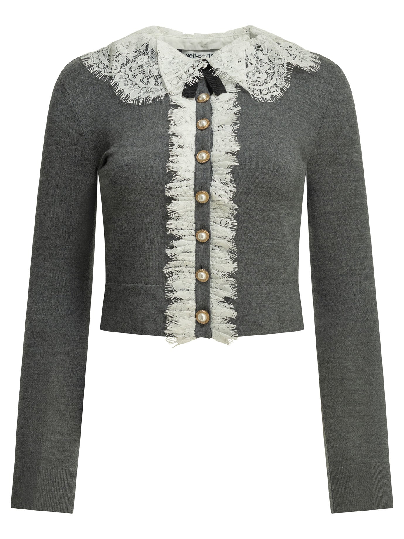 Sweater with lace collar Knitwear