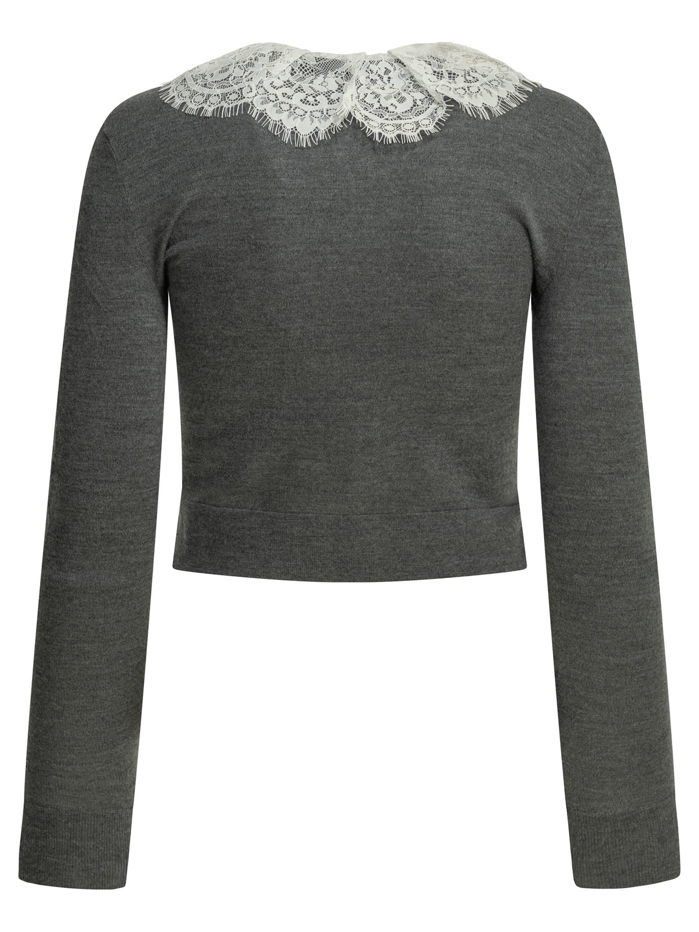 Sweater with lace collar Knitwear