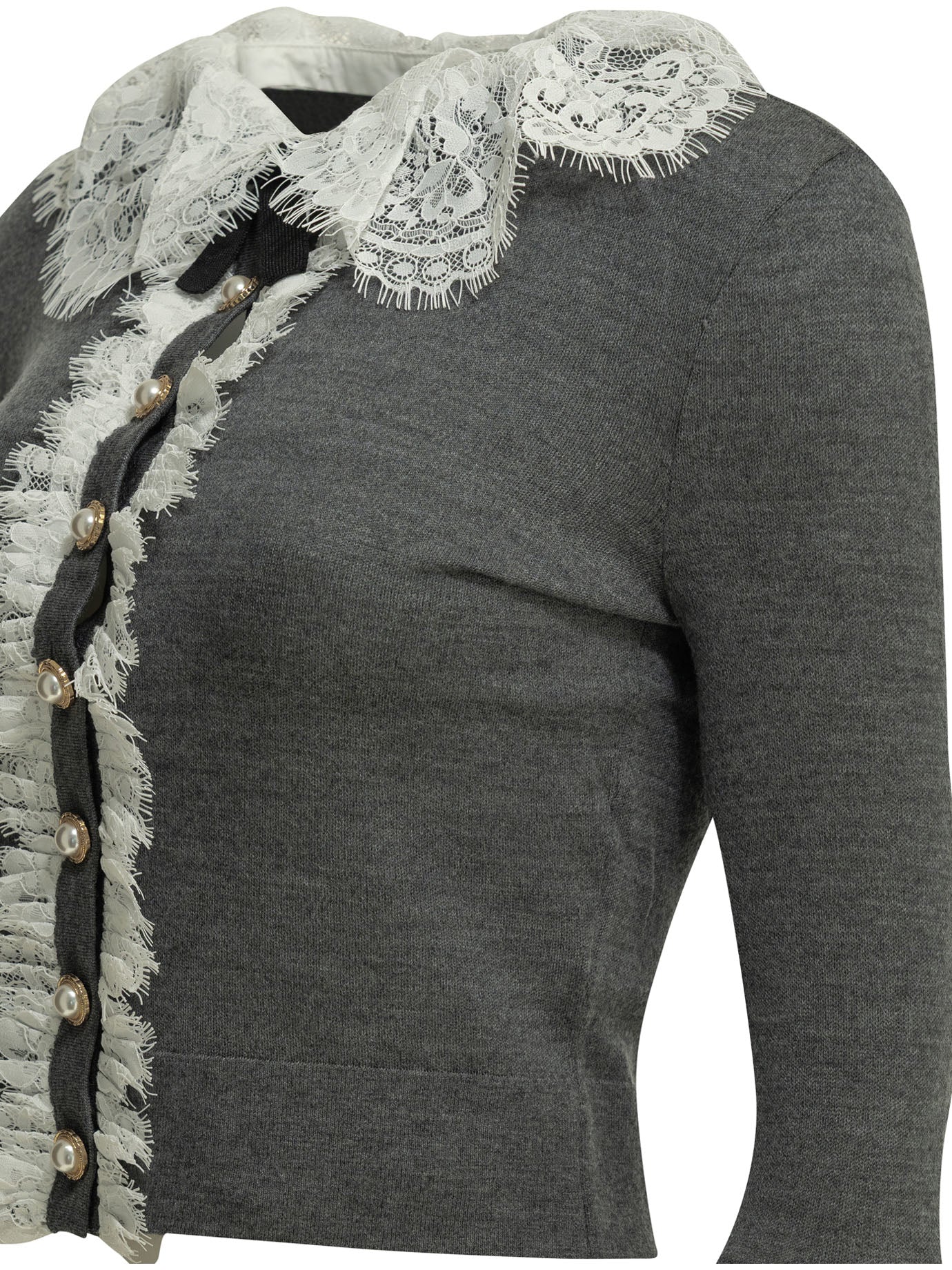 Sweater with lace collar Knitwear