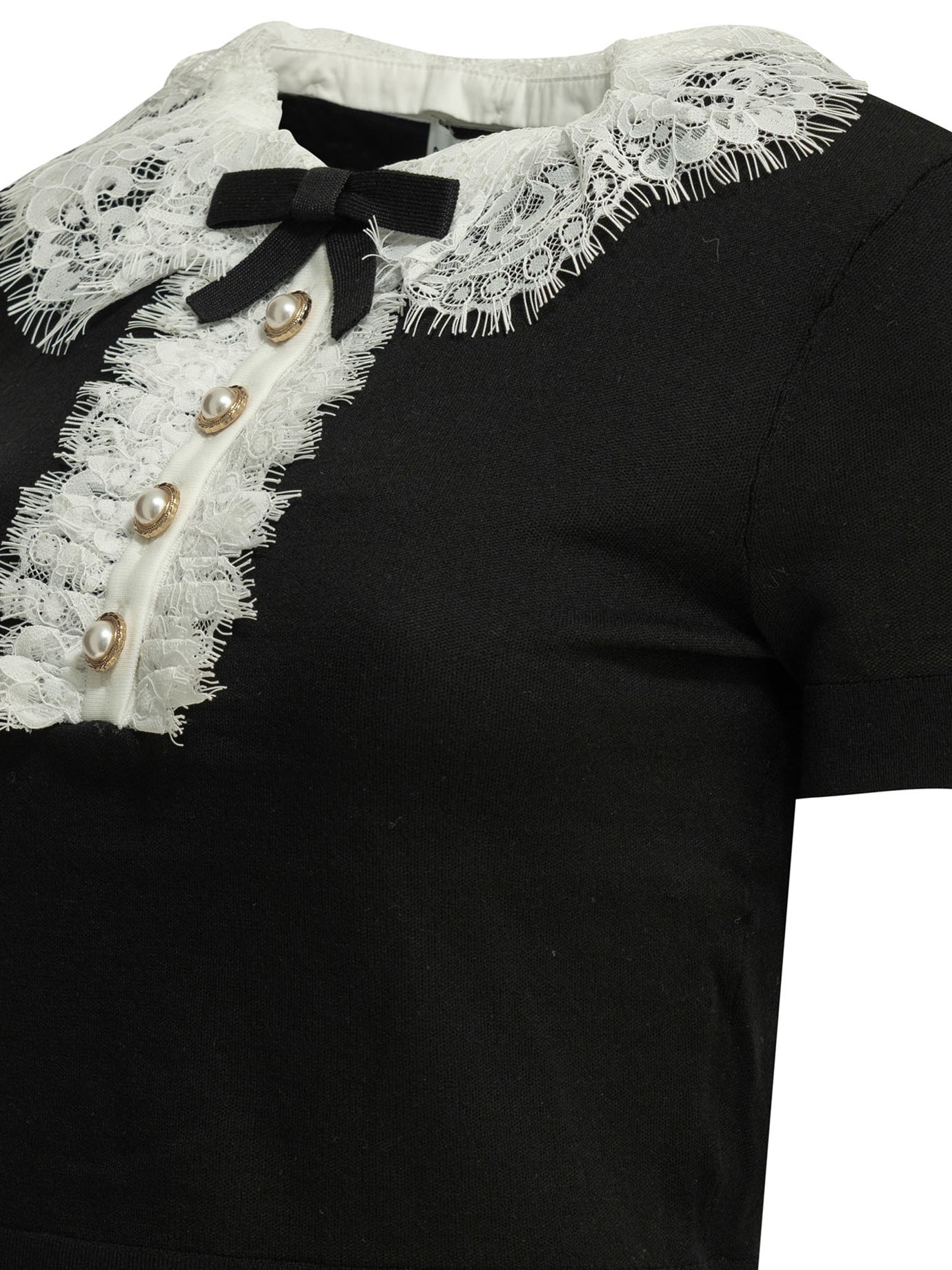 Sweater with lace collar Knitwear