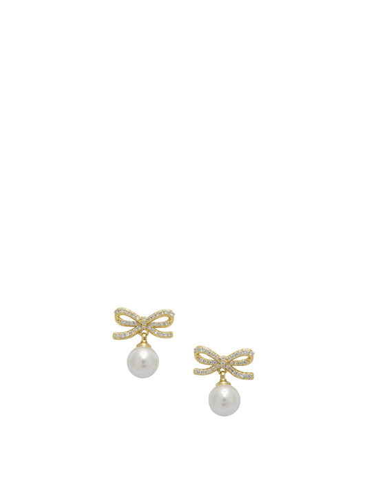 Earrings with pearl and crystals Jewels