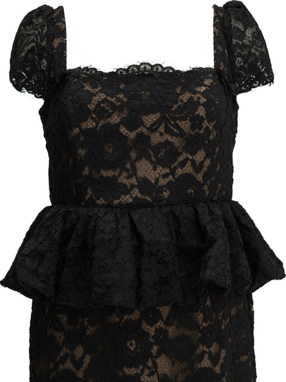 Midi-length sheath dress with ruffles Dresses