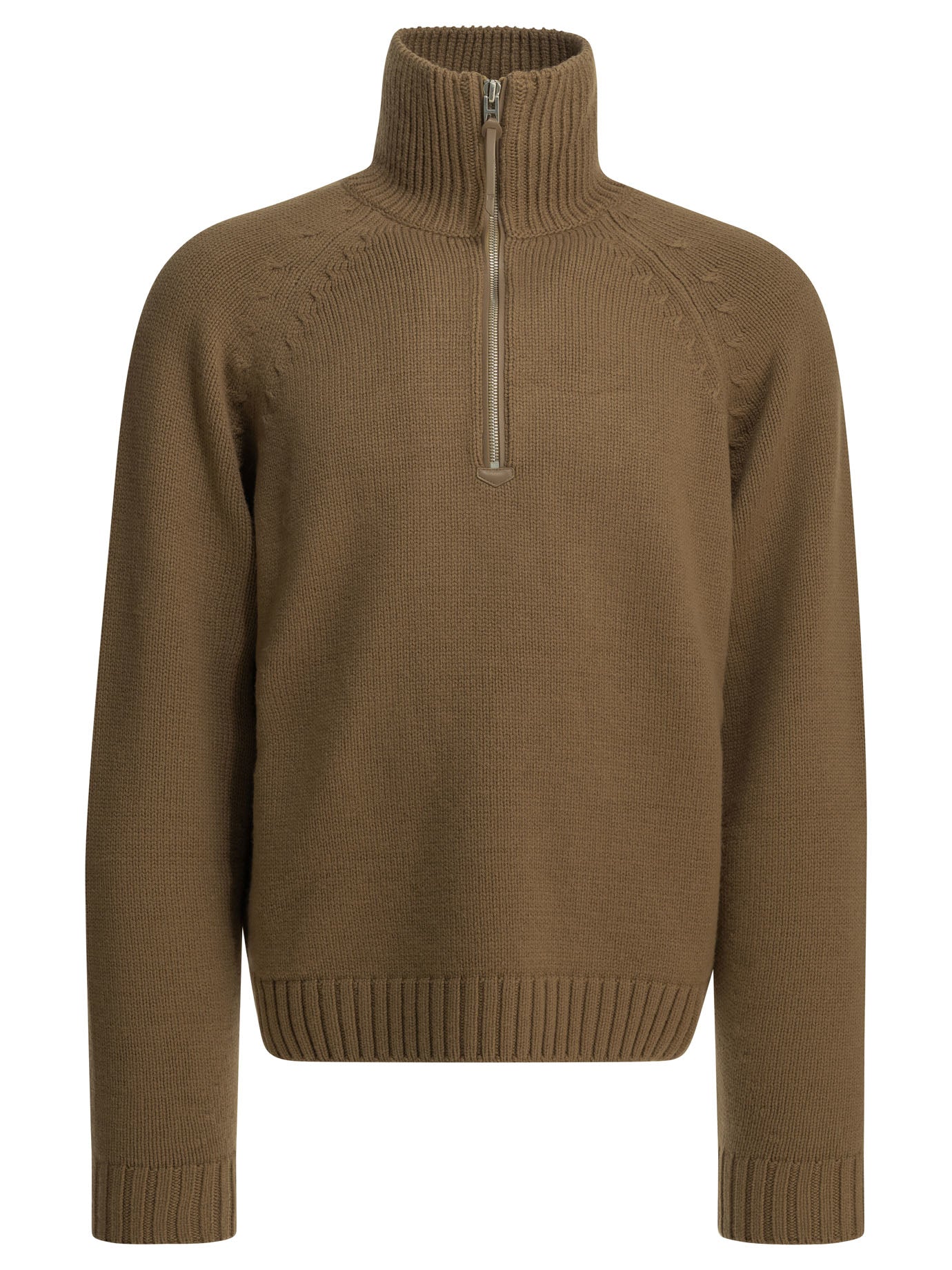 Cashmere wool blend half-zip sweater Knitwear