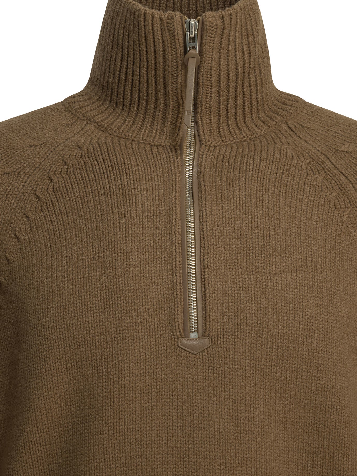 Cashmere wool blend half-zip sweater Knitwear