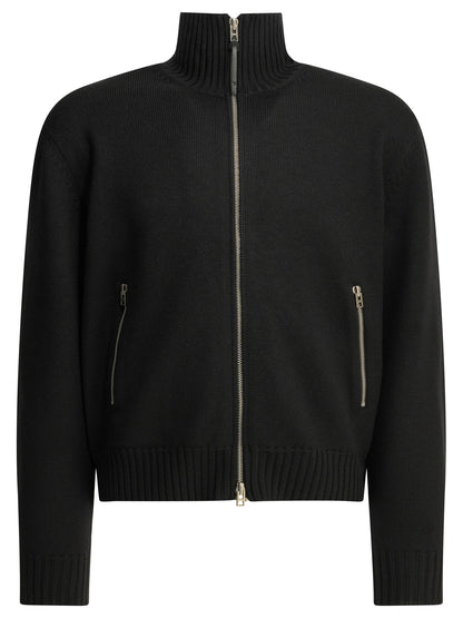 Wool Sweater with a Zipper Knitwear
