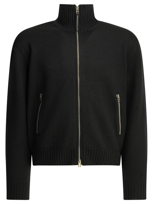 Wool Sweater with a Zipper Knitwear
