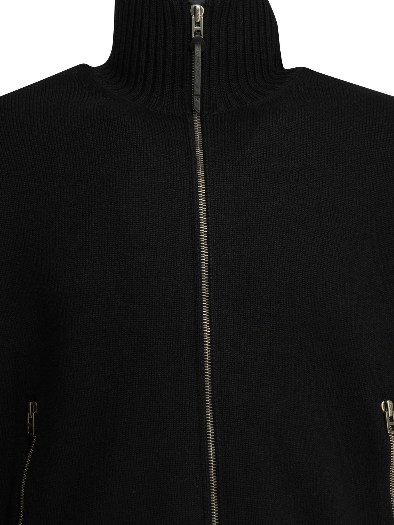 Wool Sweater with a Zipper Knitwear