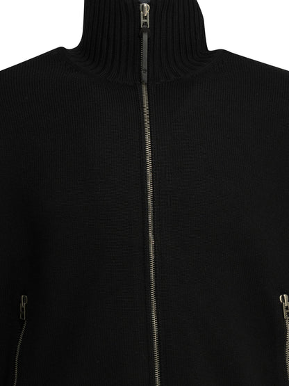 Wool Sweater with a Zipper Knitwear
