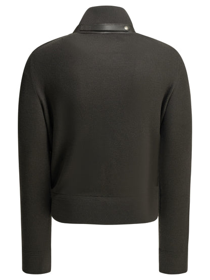 Nylon and wool short down jacket Jackets and Coats