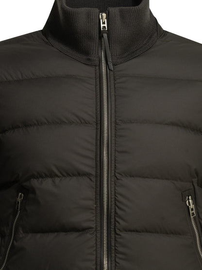 Nylon and wool short down jacket Jackets and Coats