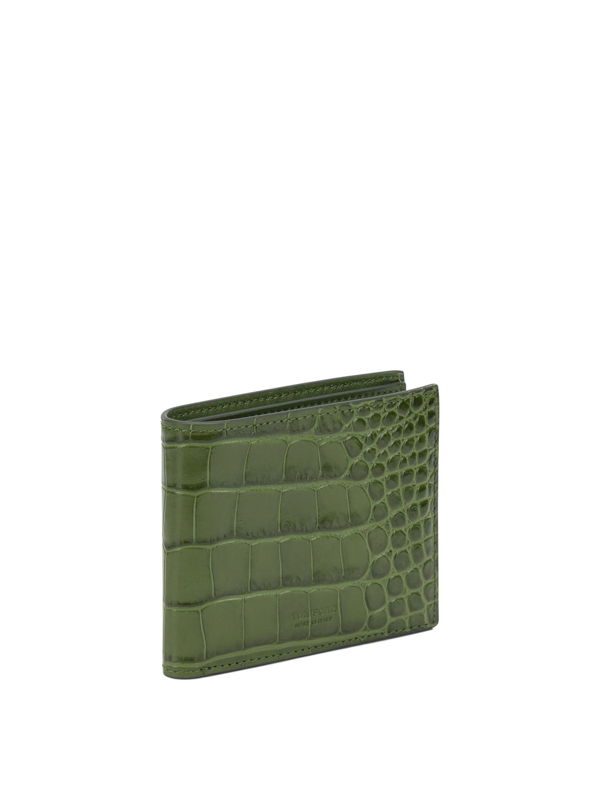Crocodile-effect bi-fold wallet Wallets & Card holders