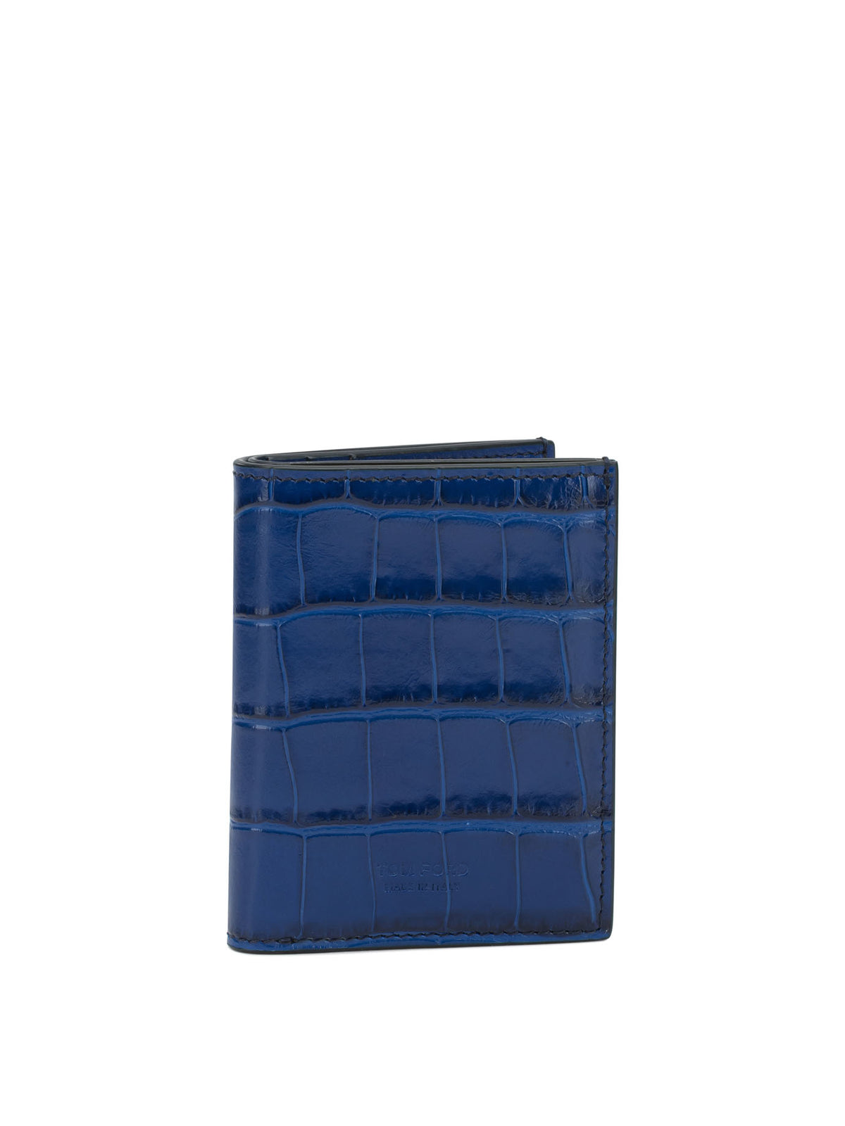Foldable crocodile-print cardholder Wallets & Card holders