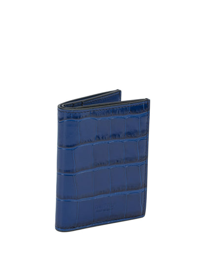 Foldable crocodile-print cardholder Wallets & Card holders