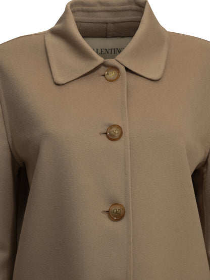 "VLogo" Short Coat Jackets and Coats