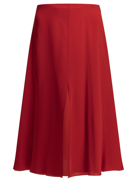 Flared midi skirt in silk Skirts
