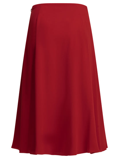 Flared midi skirt in silk Skirts