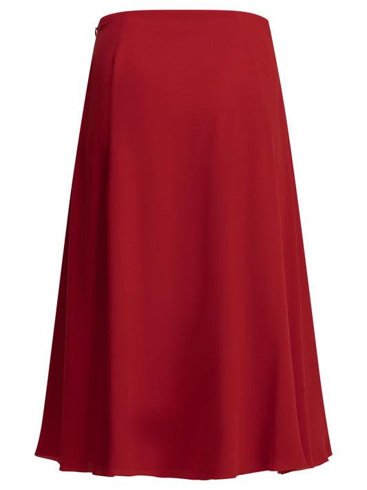 Flared midi skirt in silk Skirts