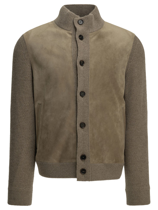 Cashmere and suede overshirt jacket Jackets and Coats