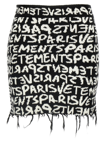 'Vetements Paris Monogram Mini' skirt Skirts