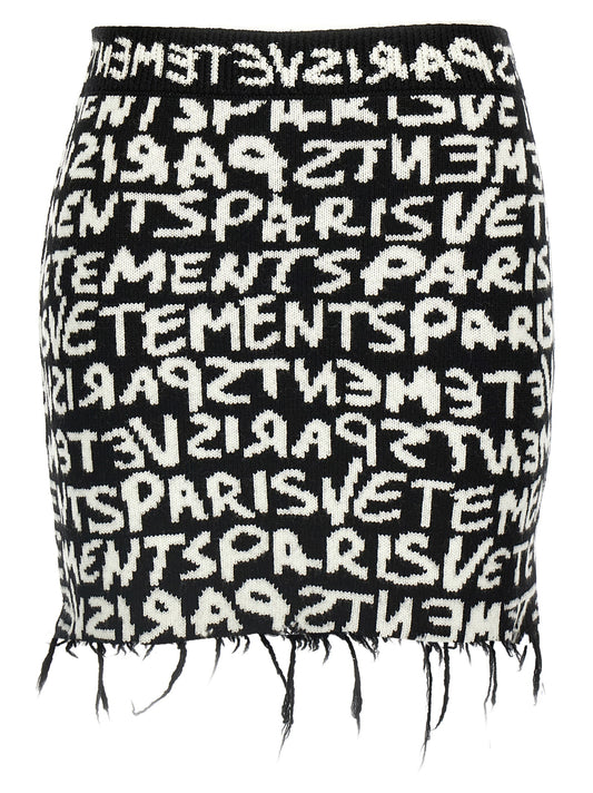 'Vetements Paris Monogram Mini' skirt Skirts