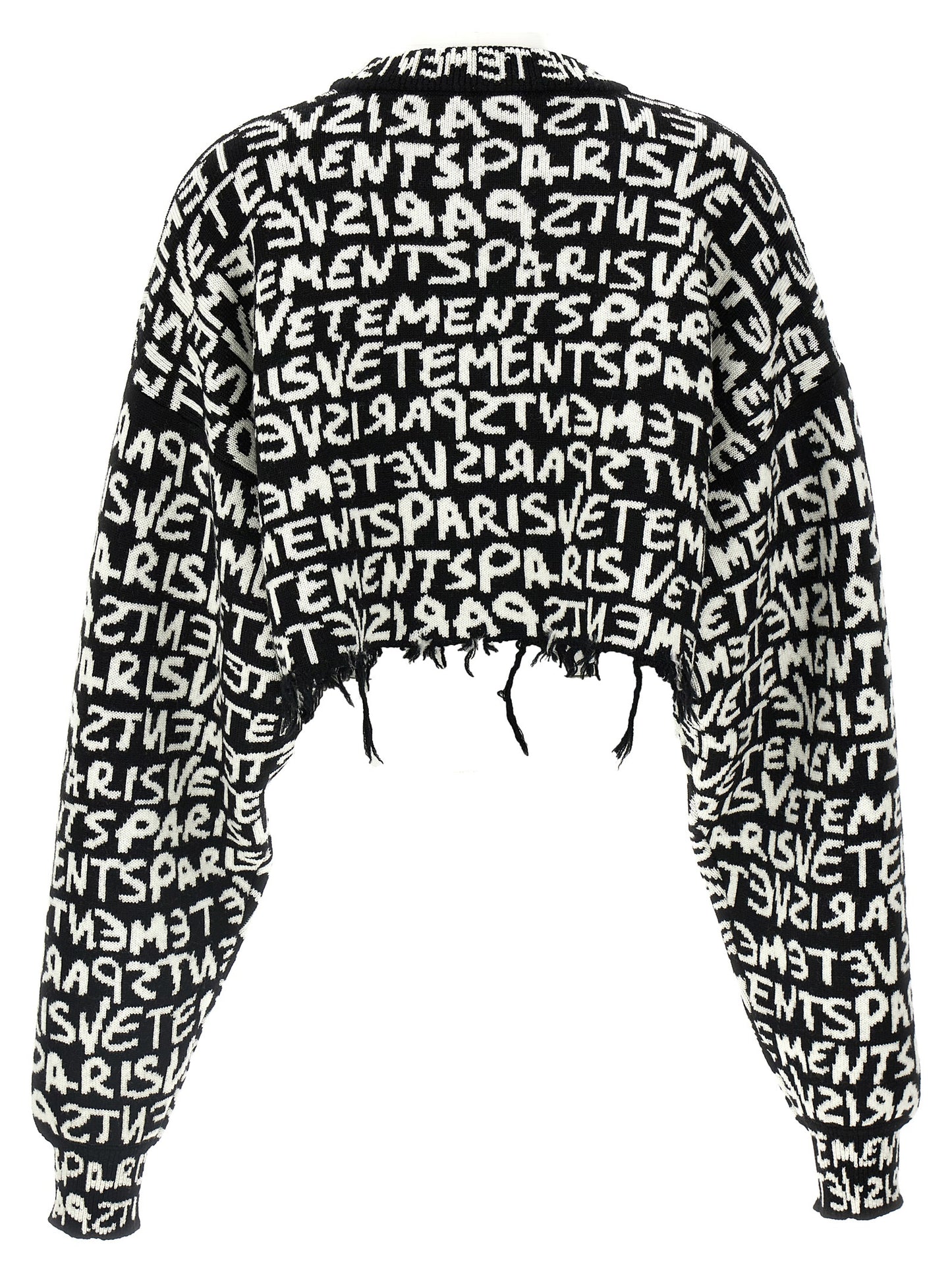 'Vetements Paris Monogram' cropped sweater Sweater, cardigans