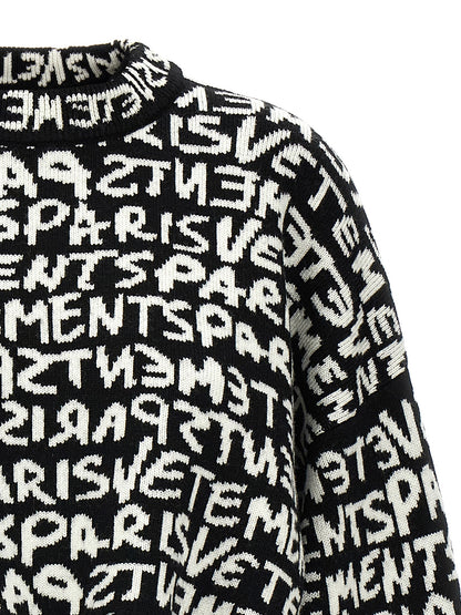 'Vetements Paris Monogram' cropped sweater Sweater, cardigans