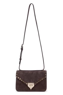 Valentino Garavani Rockstud small shoulder bag in suede