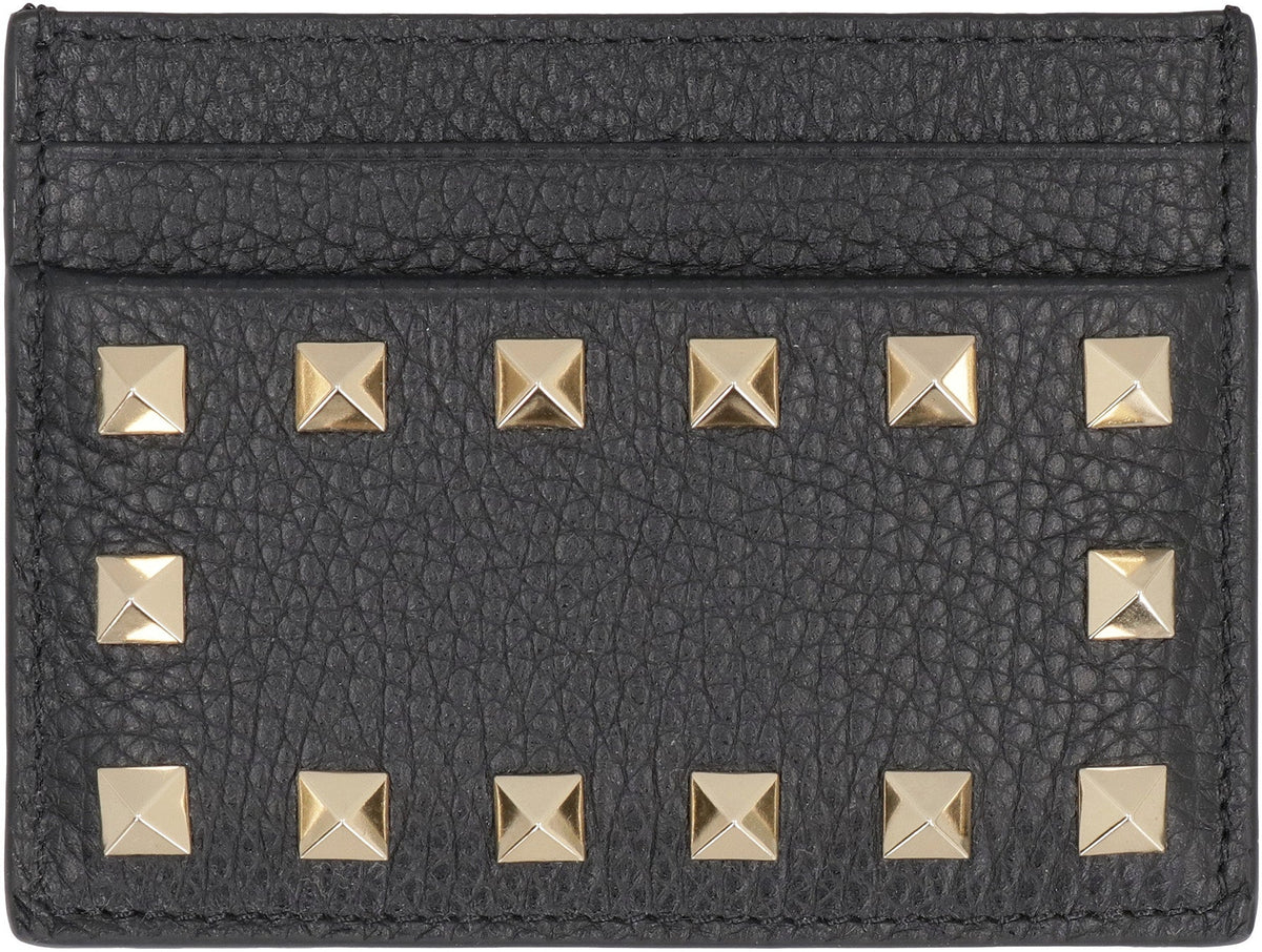 Valentino Garavani Rockstud leather card holder